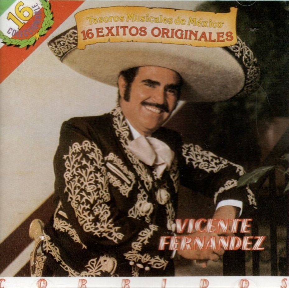 CD Vicente Fernández - Tesoros Musicales De México, 16 Éxitos Originales