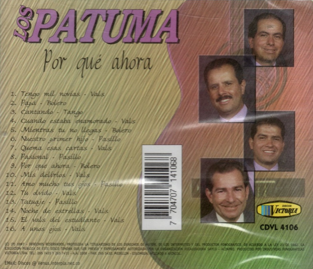 CD Los Patuma -  Por Que Ahora