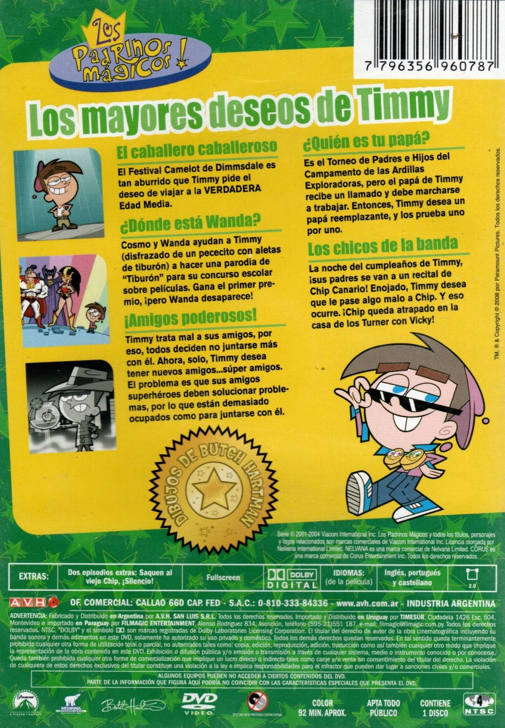 DVD LOS PADRINOS MAGICOS - LOS MAYORES DESEOS DE TIMMY