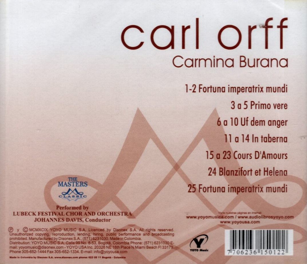 CD Carl Orff - Carmina Burana