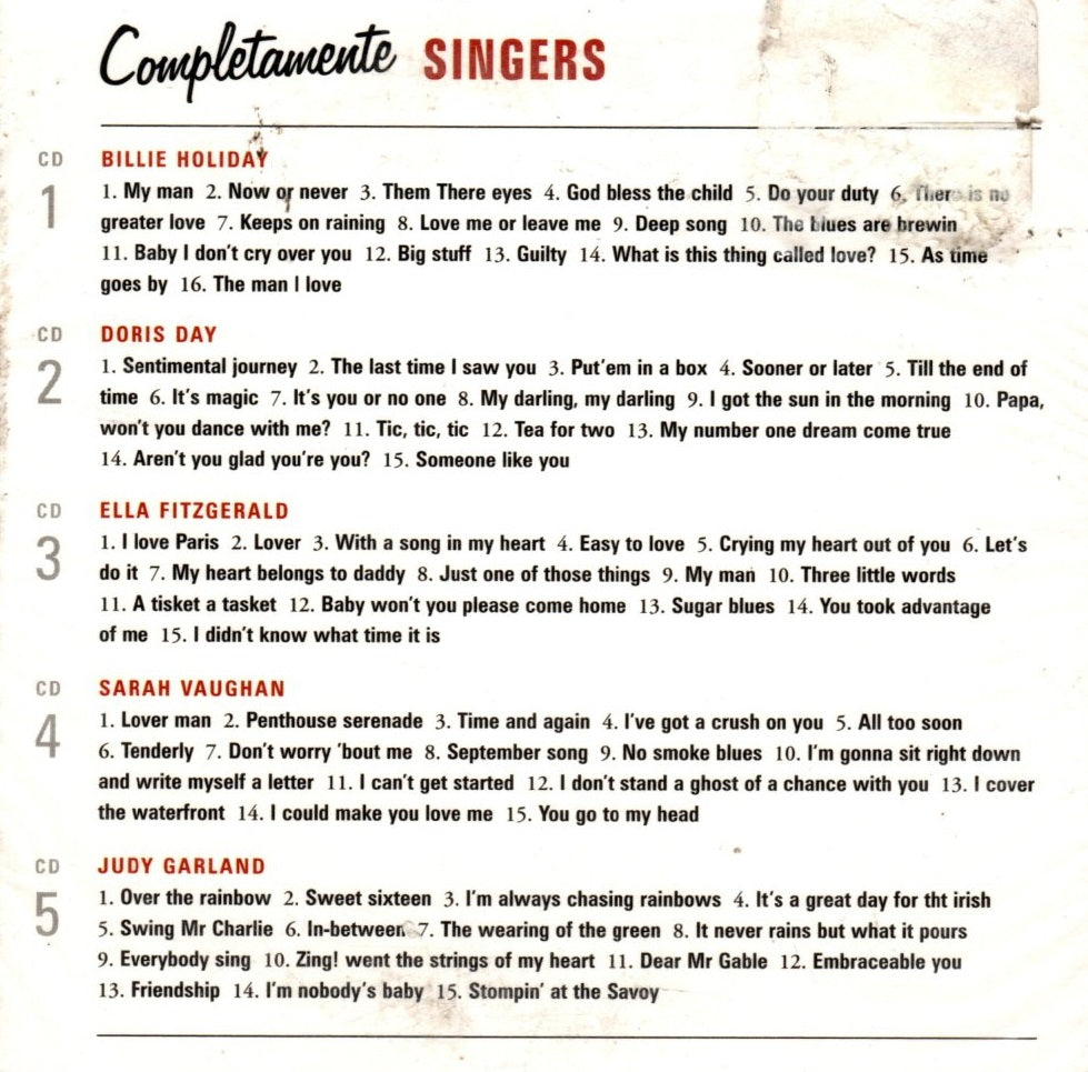 CD X5 COMPLETAMENTE SINGERS