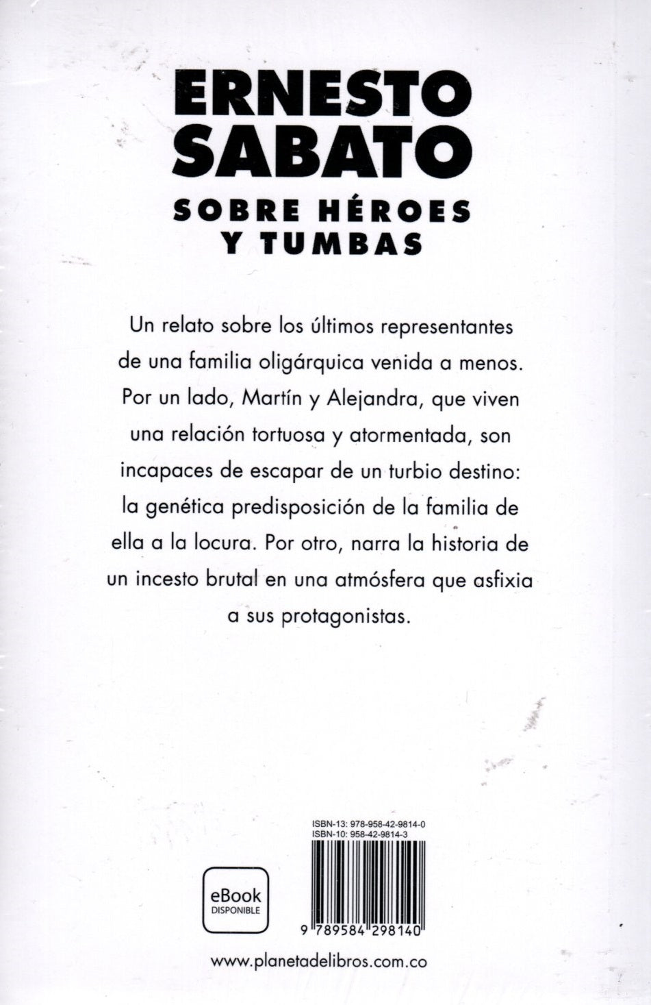 Libro Ernesto Sabato - Sobre Héroes Y Tumbas