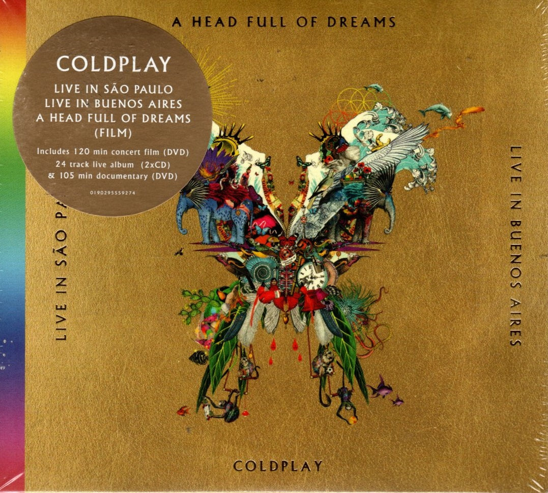 CD X2 + DVD X2 ColdPlay - Live In Buenos Aires / Live In São Paulo / A Head Full Of Dreams