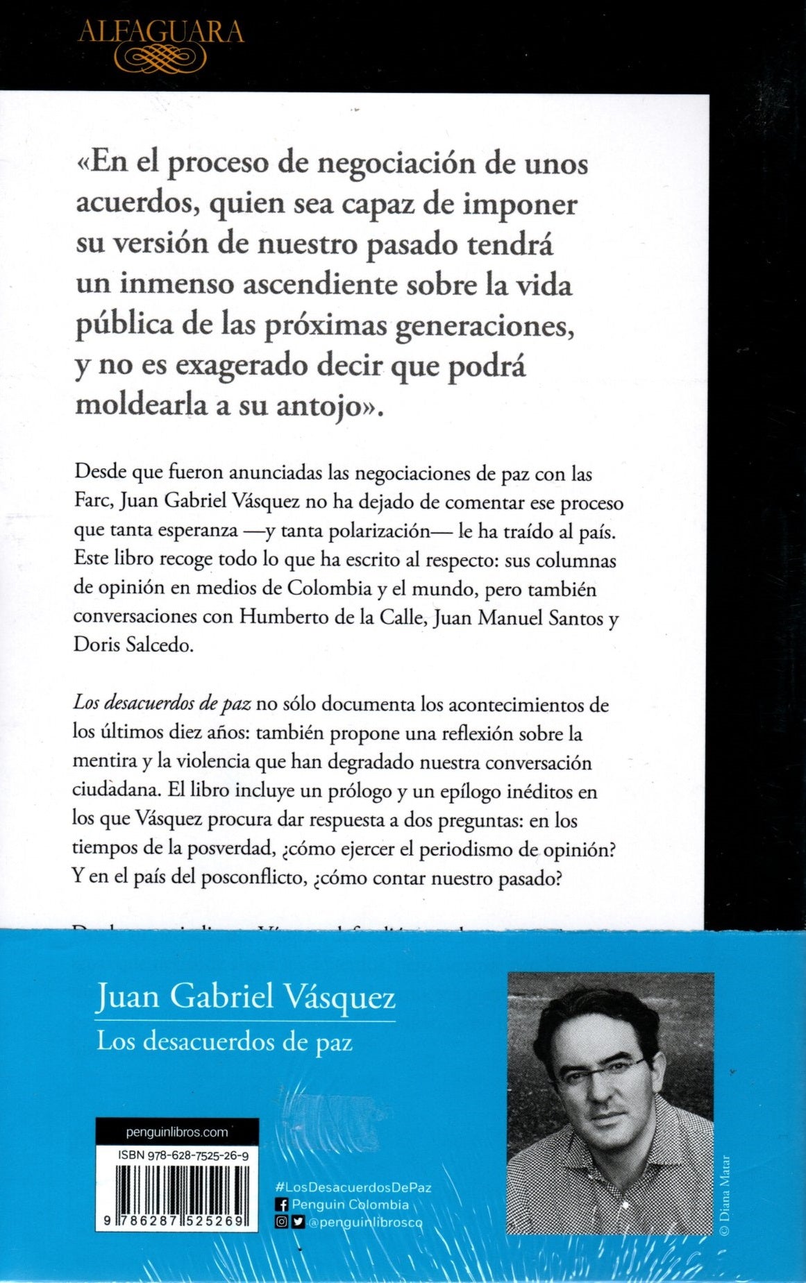 Libro Juan Gabriel Vásquez - Los Desacuerdos De Paz