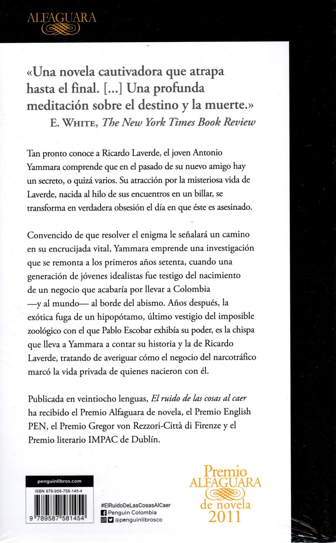 Libro Juan Gabriel Vásquez - El Ruido De Las Cosas Al Caer