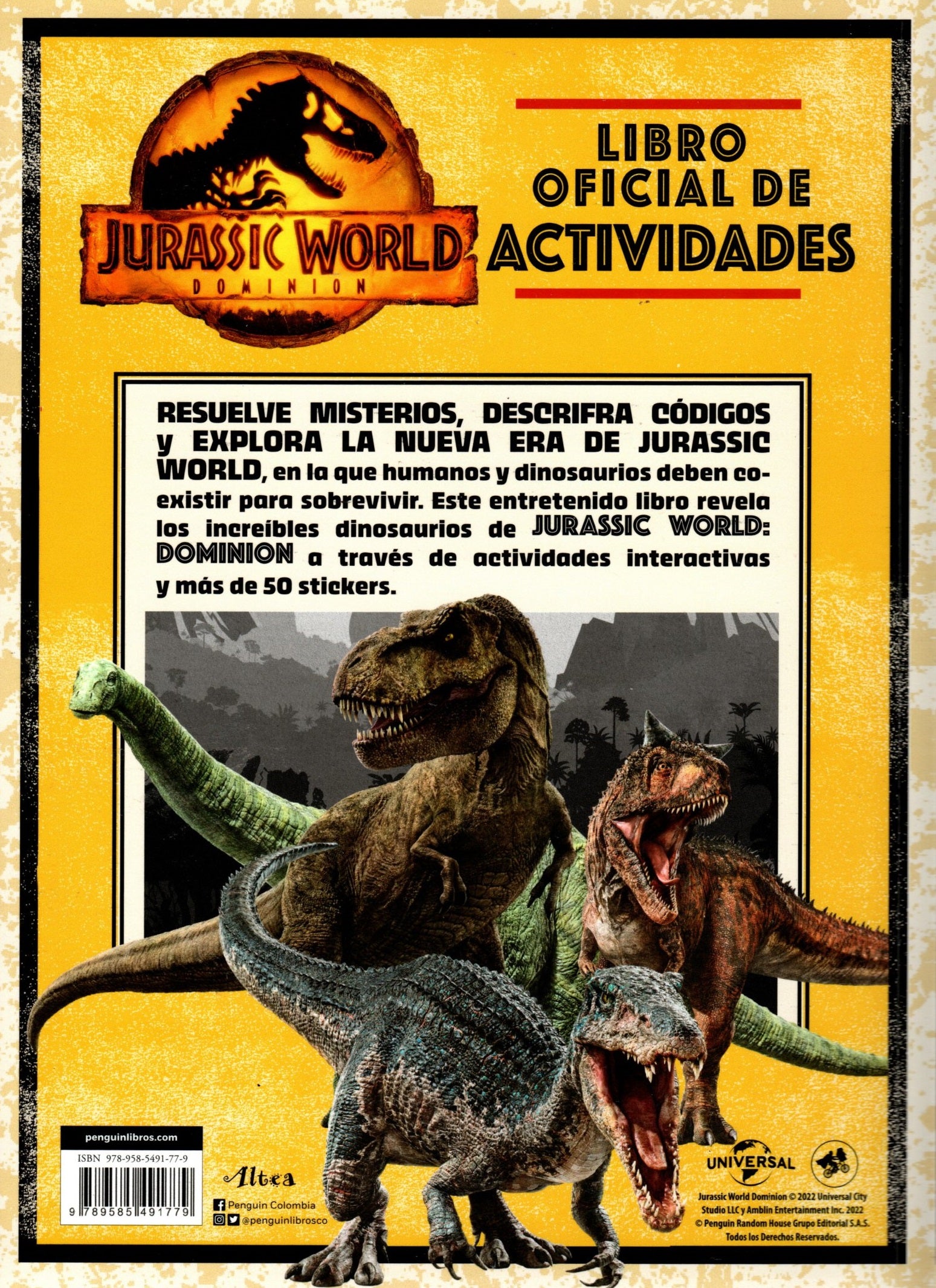 Libro Jurassic World - Códigos, Laberintos, Retos