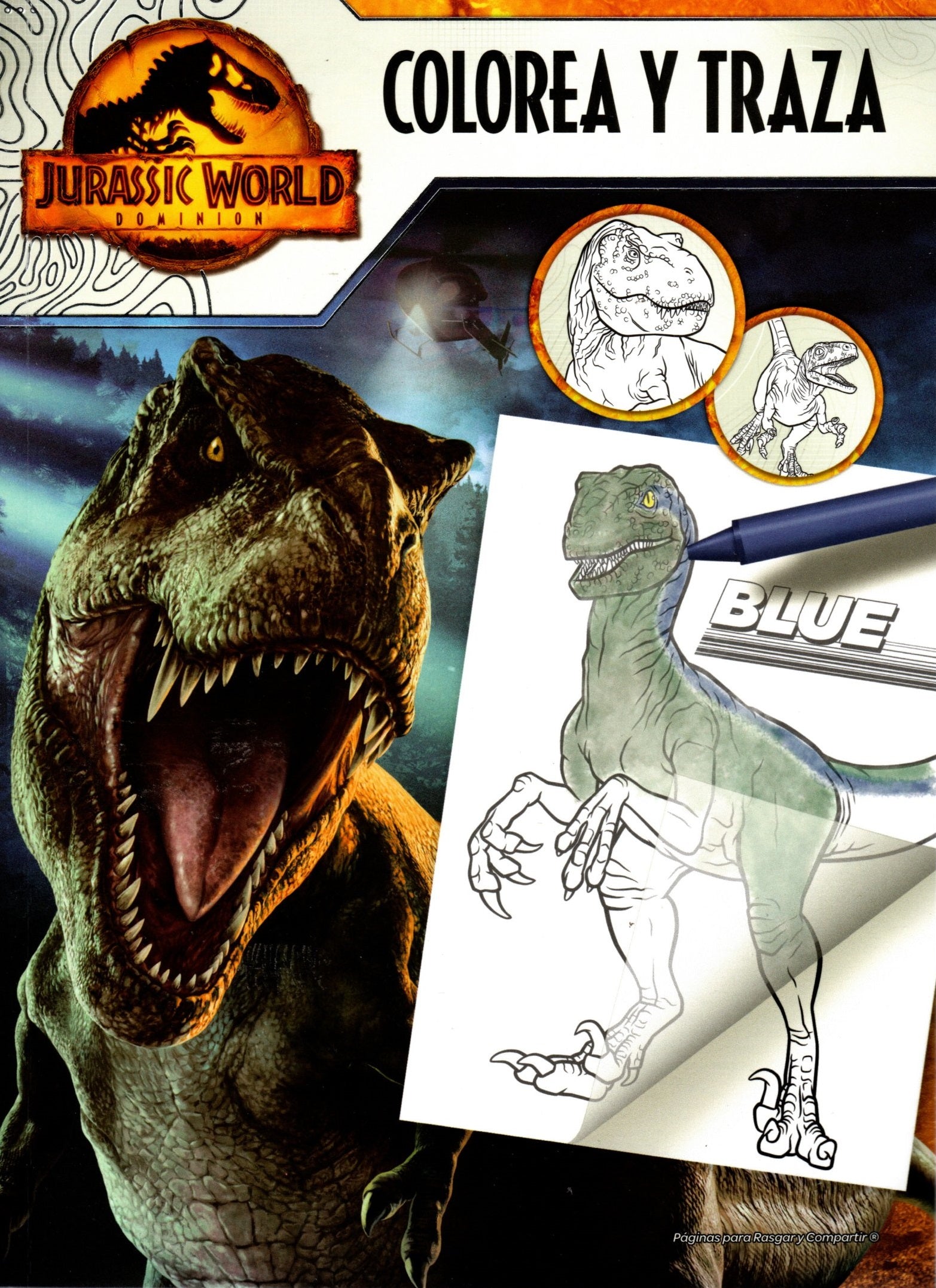 Libro Jurassic World - Colorea Y Traza