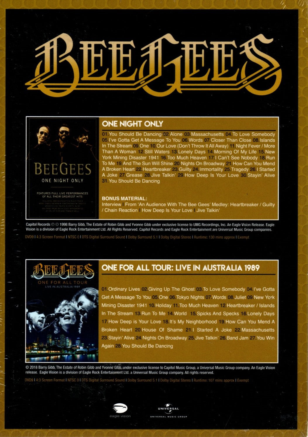 DVD X2 Bee Gees Set