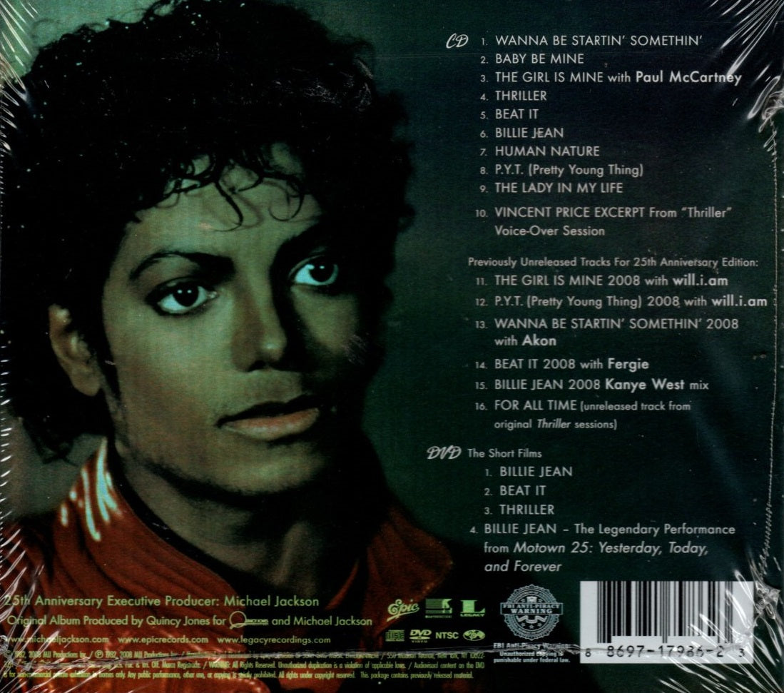 CD + DVD Michael Jackson ‎– Thriller