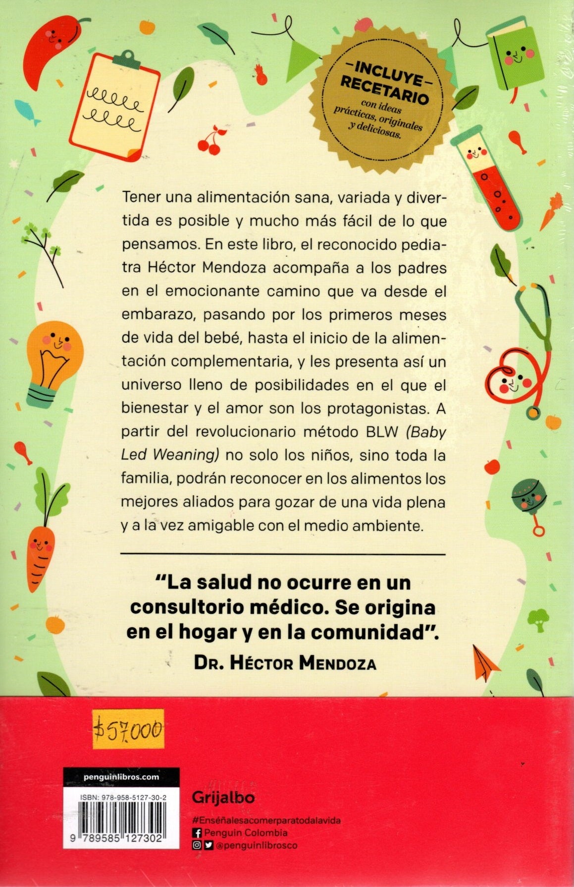 Libro Héctor Mendoza - Enséñales A Comer Para Toda La Vida