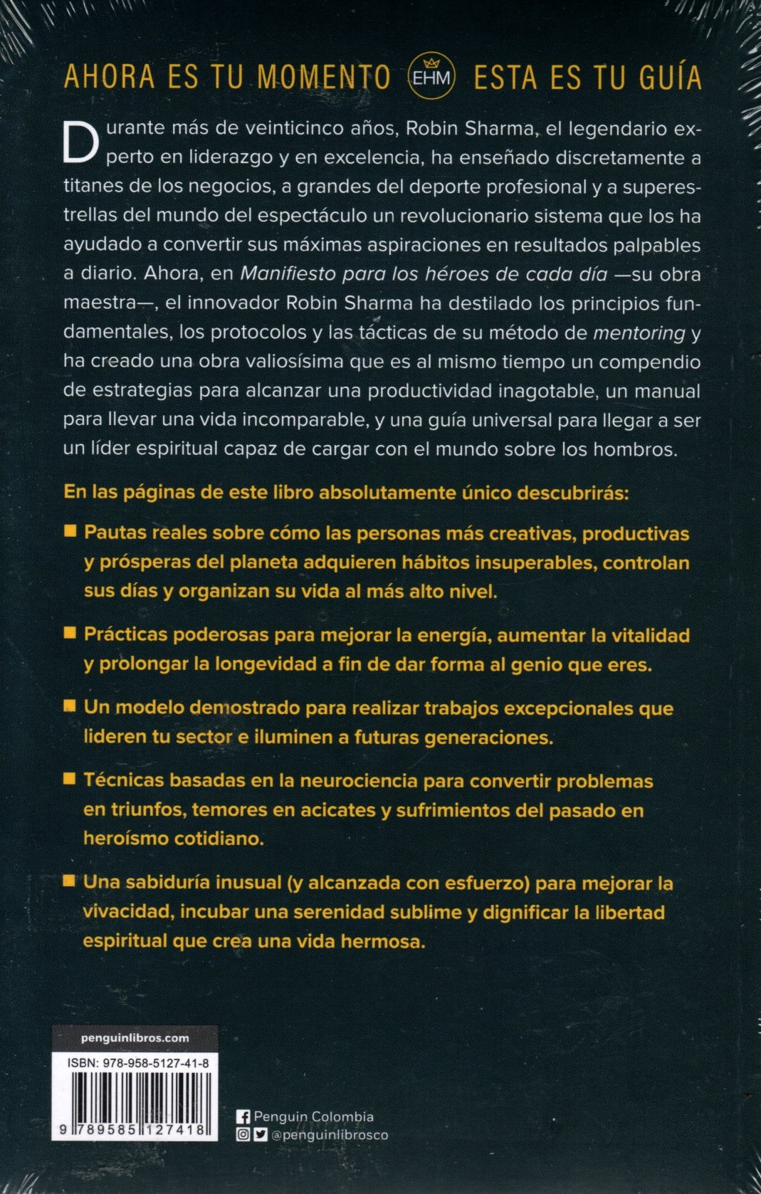 Libro Robin Sharma - Manifiesto para los héroes de cada día