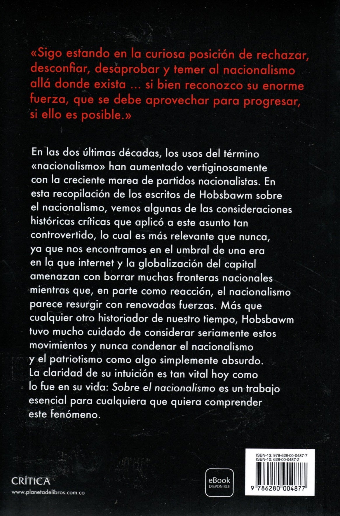 Libro Eric Hobsbawm - Sobre El Nacionalismo