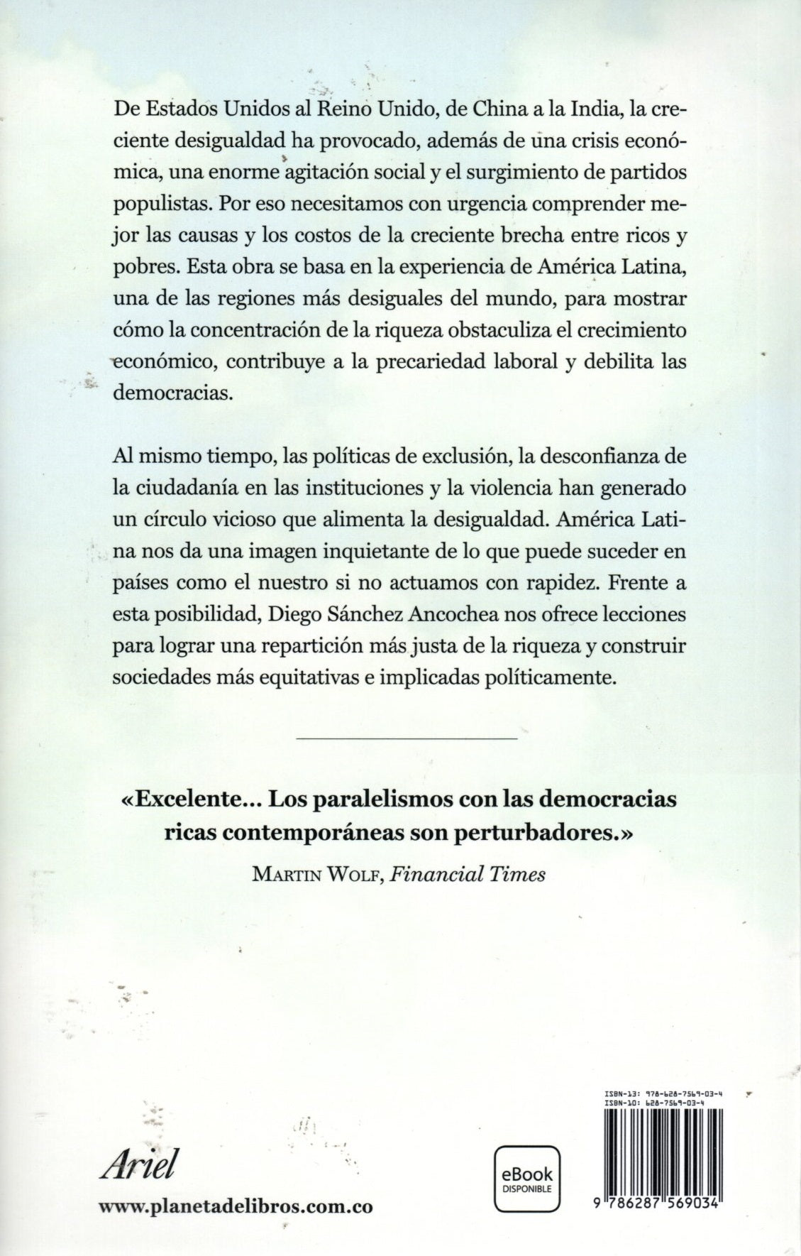 Libro Diego Sánchez-Ancochea - El coste de la desigualdad