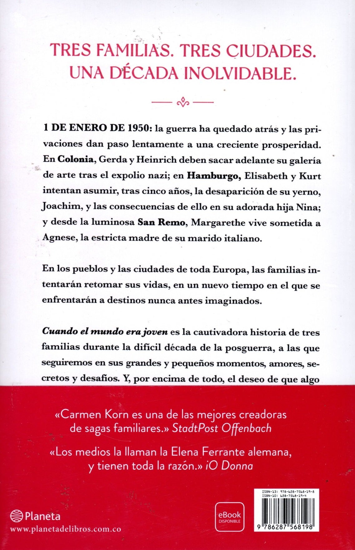 Libro Carmen Korn - Cuando el mundo era joven