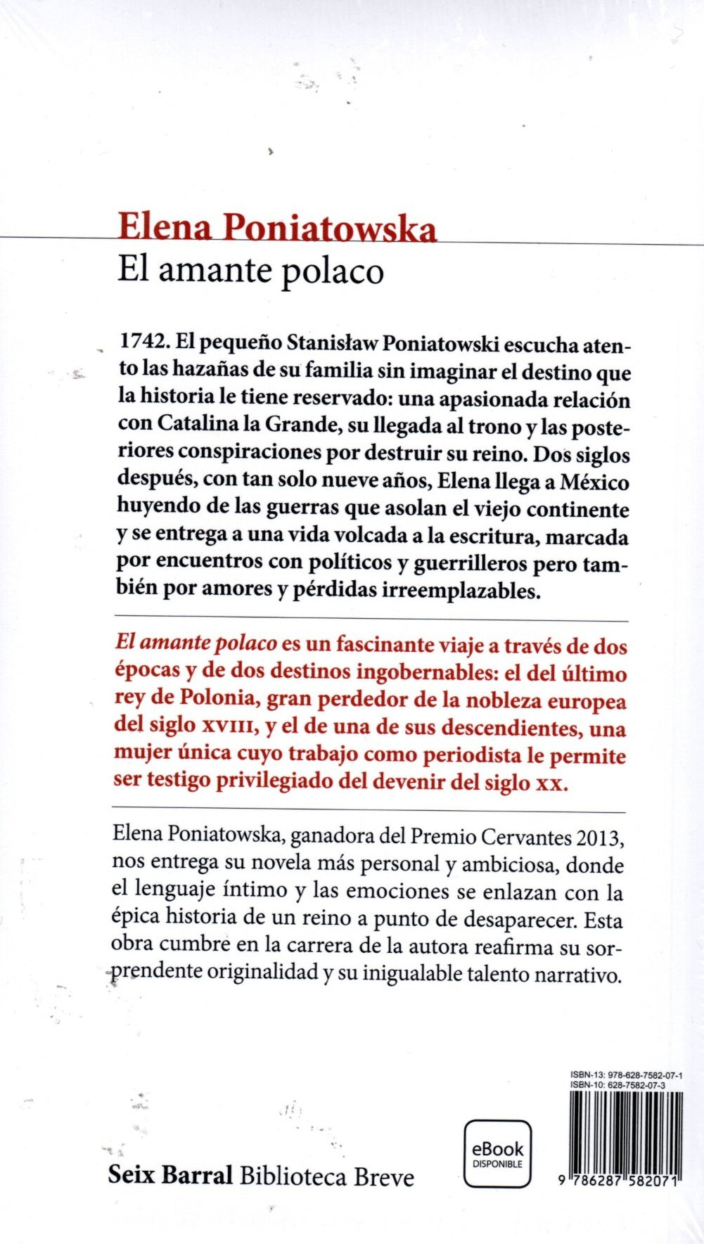 Libro Elena Poniatowska - El amante polaco