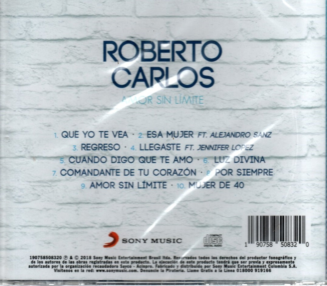 CD Roberto Carlos - Amor Sin límites