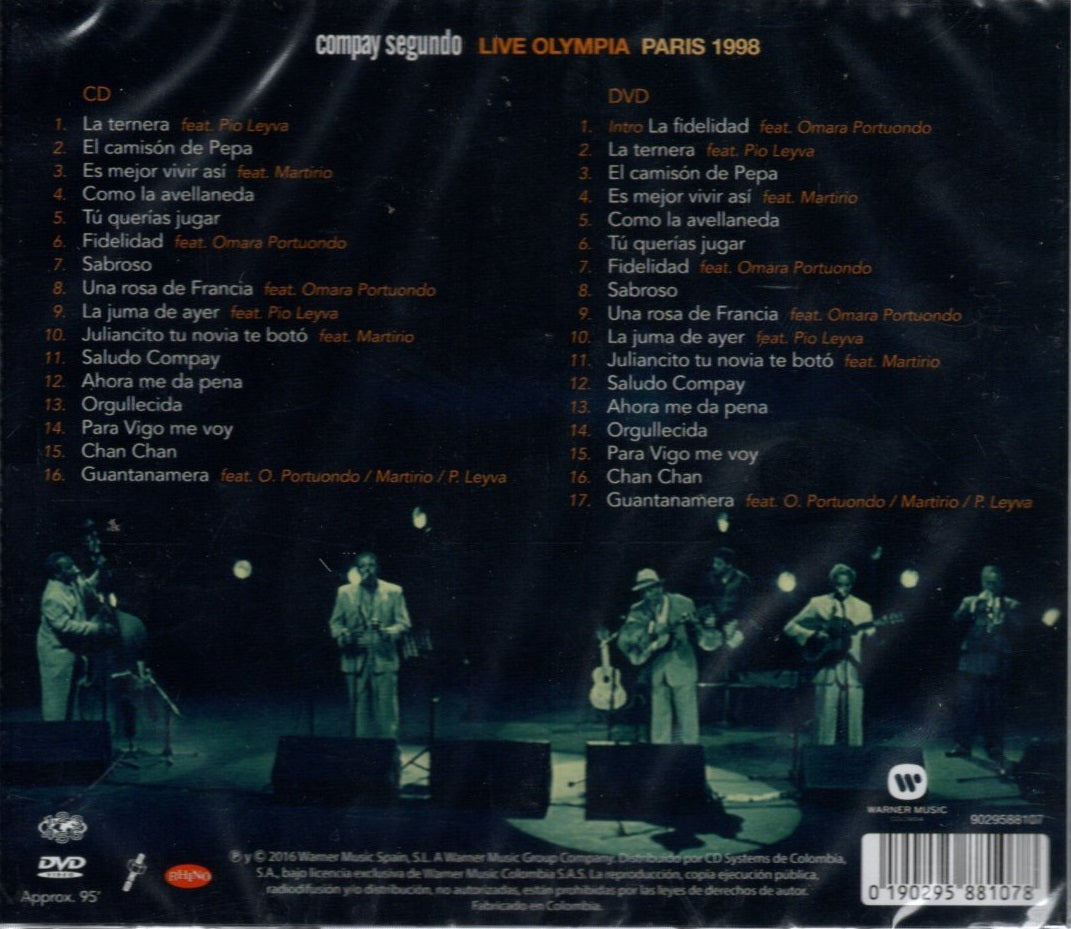 CD+DVD Compay Segundo - Live  Olympia Paris 1998