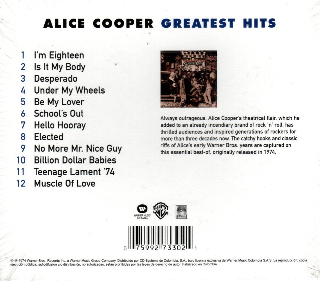 CD Alice Cooper ‎– Alice Cooper's Greatest Hits