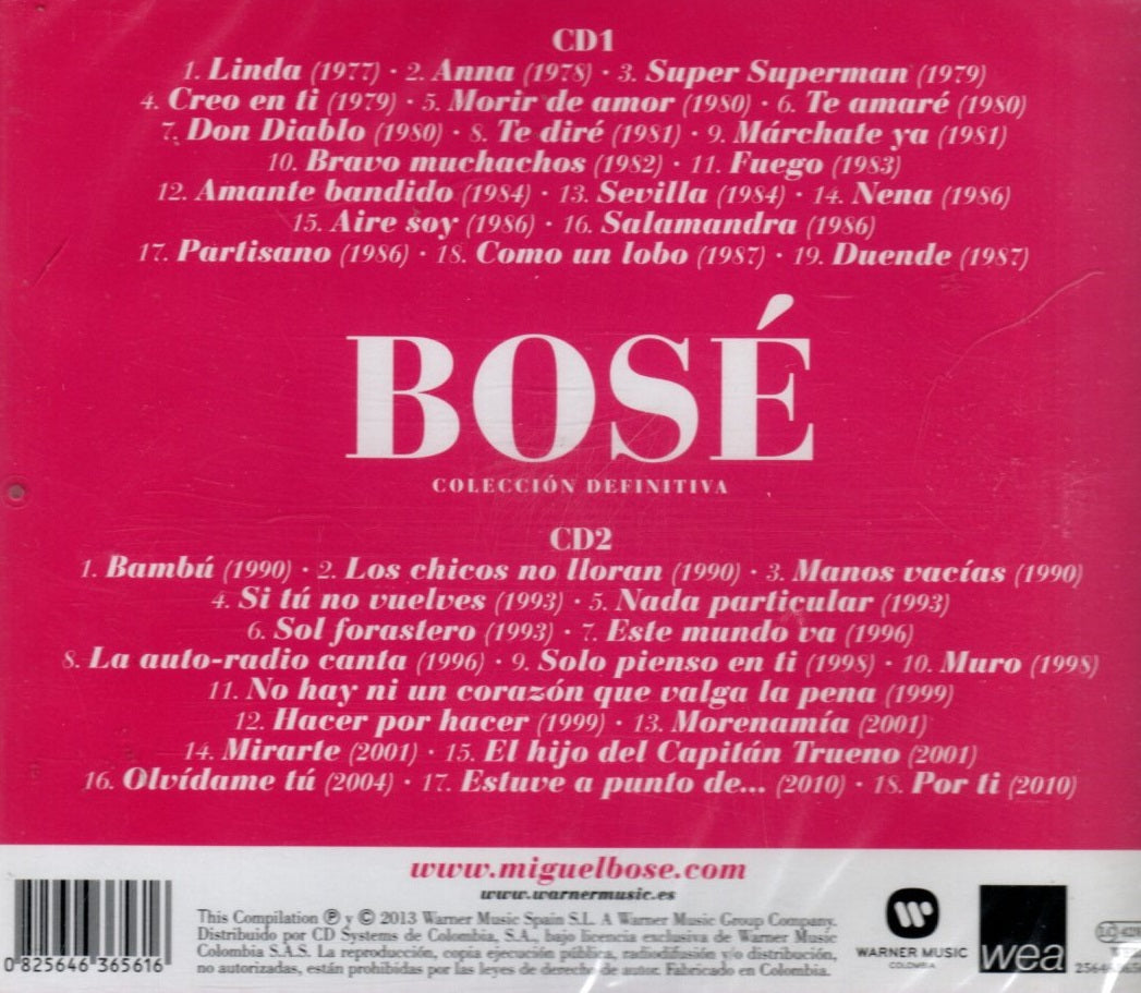 CD X2 Miguel Bosé – Colección Definitiva