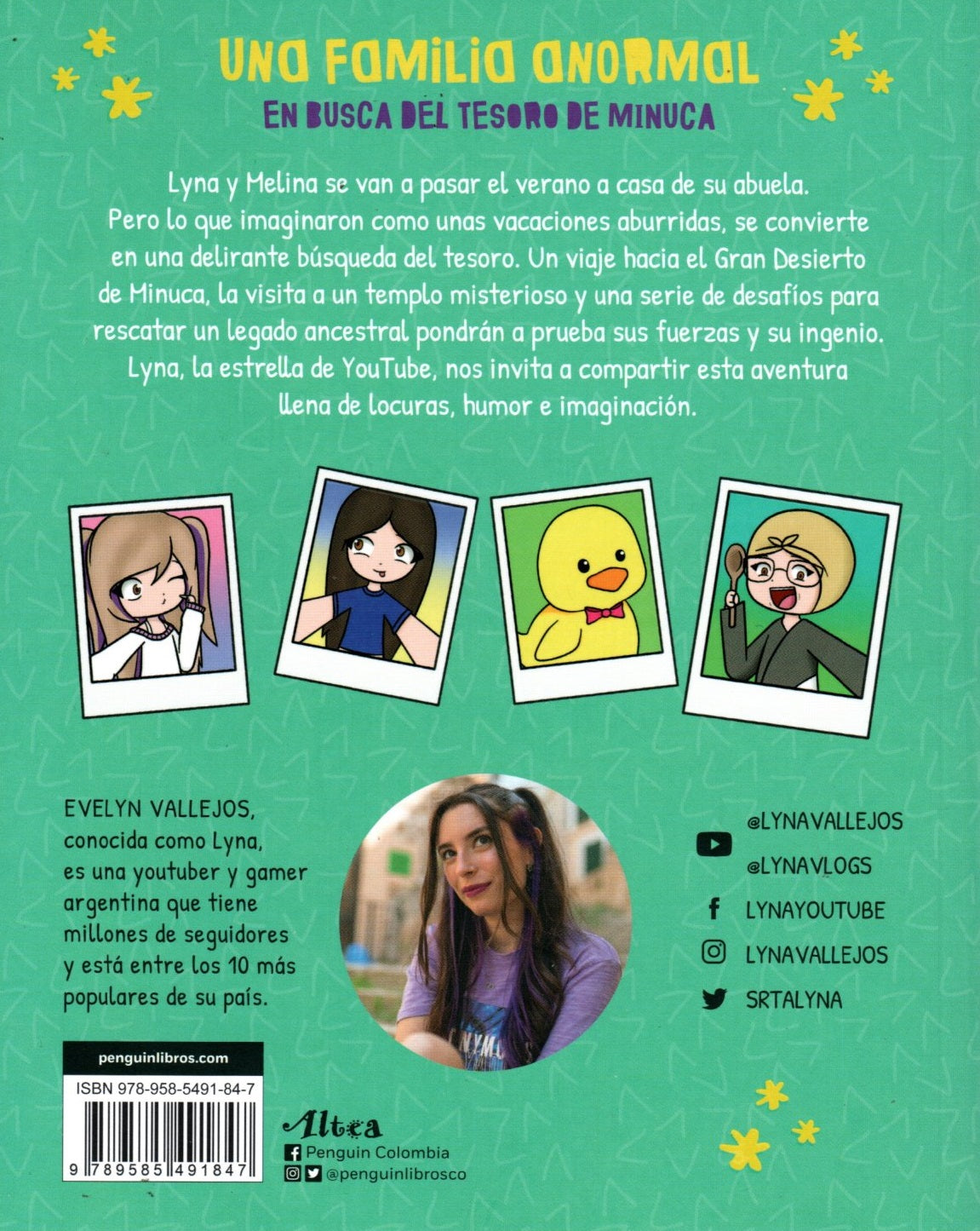 Libro Lyna Vallejos - Una familia anormal.(En busca del tesoro de Minuca)