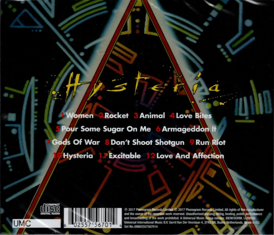 CD Def Leppard – Hysteria