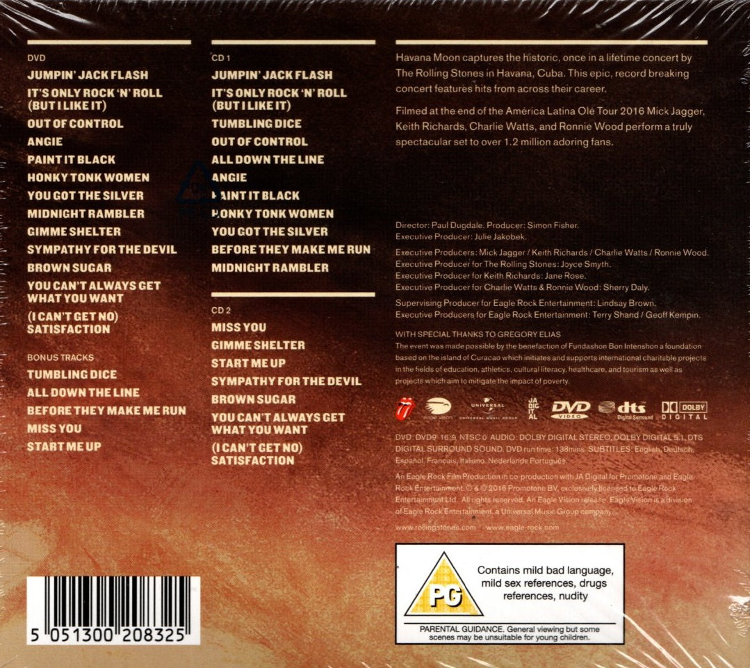 CDX2 + DVD  The Rolling Stones – Havana Moon