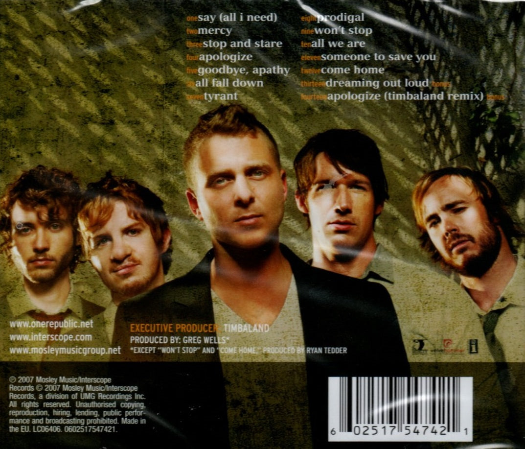 CD OneRepublic – Dreaming Out Loud