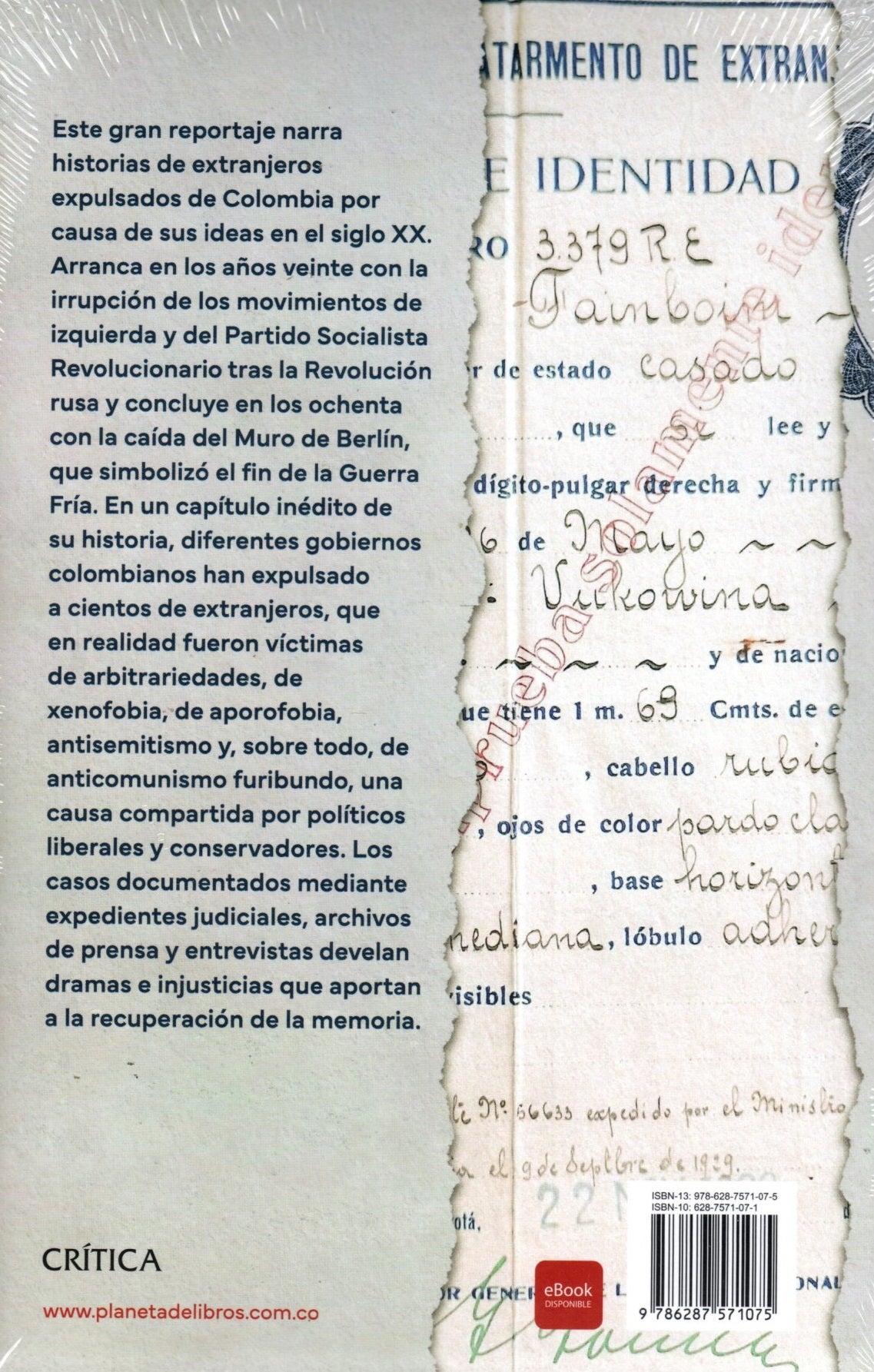 Libro Maryluz Vallejo - Xenofobia Al Rojo Vivo En Colombia