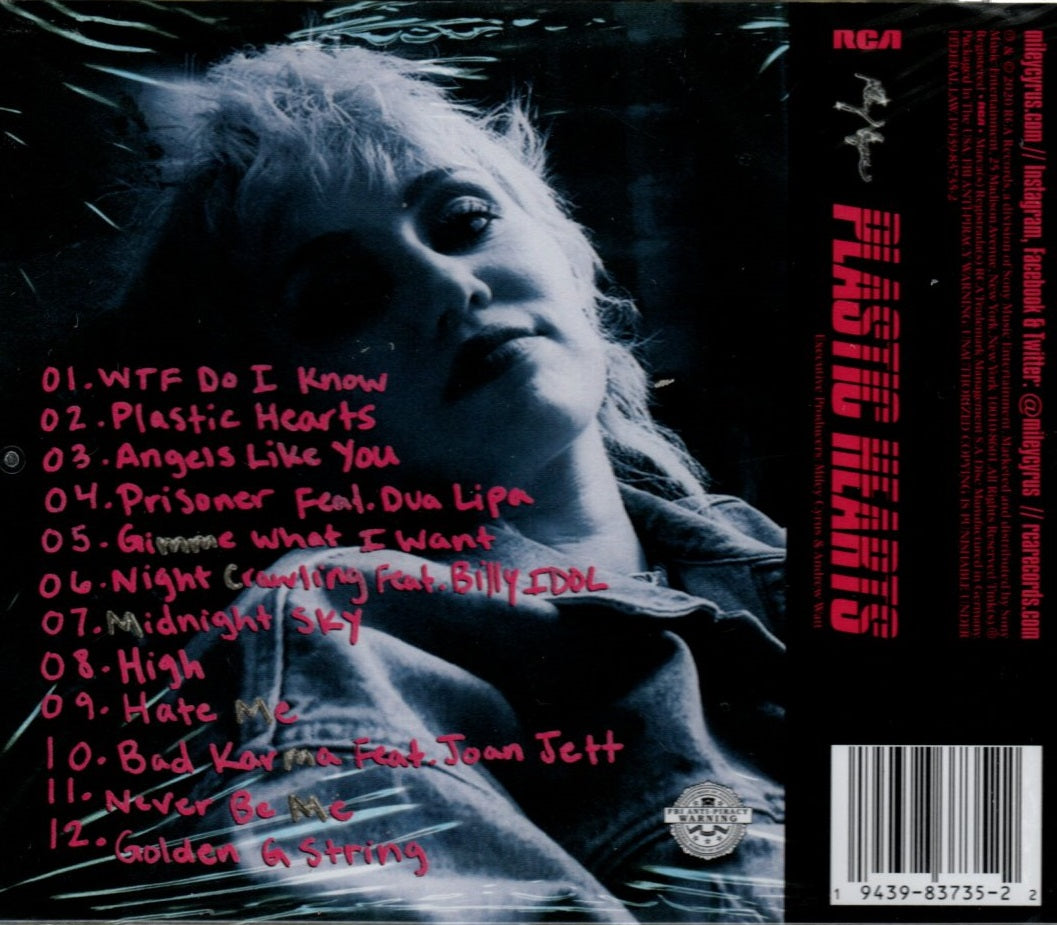 CD Miley Cyrus ‎– Plastic Hearts