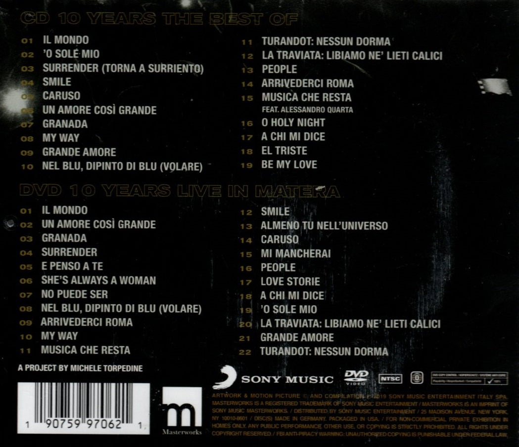 CD + DVD Il Volo – 10 Years - The Best Of Il Volo
