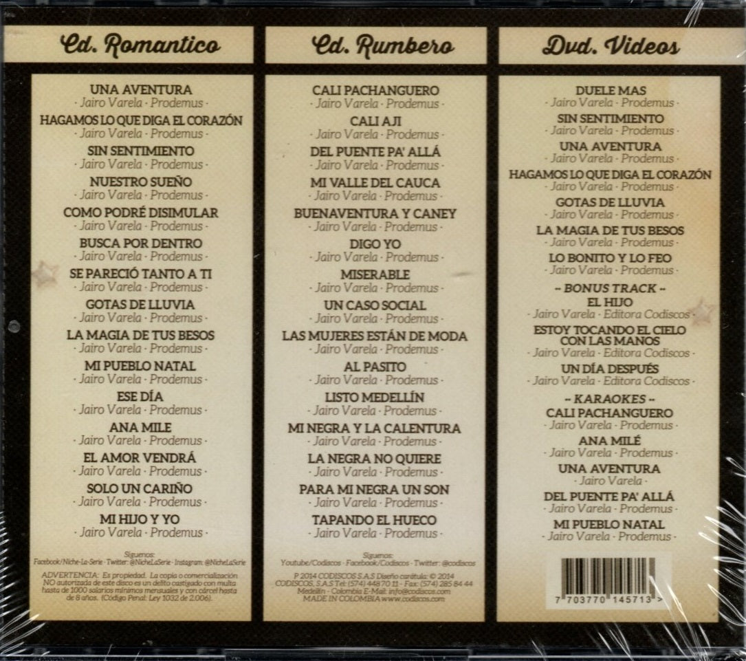 CDX2 + DVD Grupo Niche ‎– Niche, Lo Que Diga El Corazòn