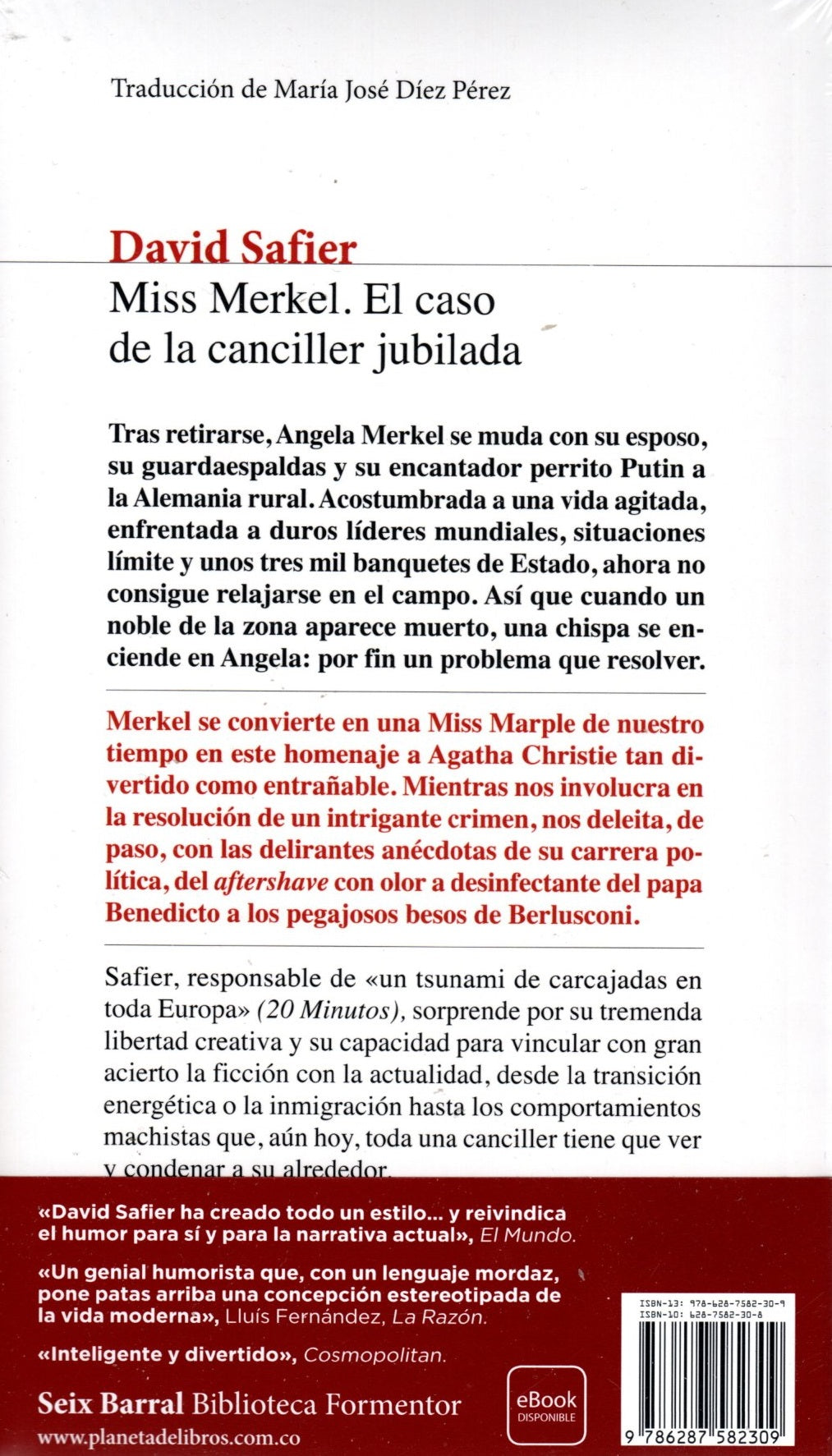Libro David Safier - Miss Merkel. El Caso De La Canciller Jubilada