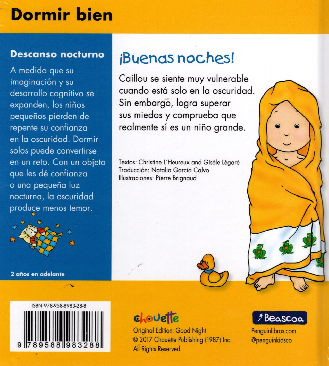 Libro Caillou, ¡buenas noches!