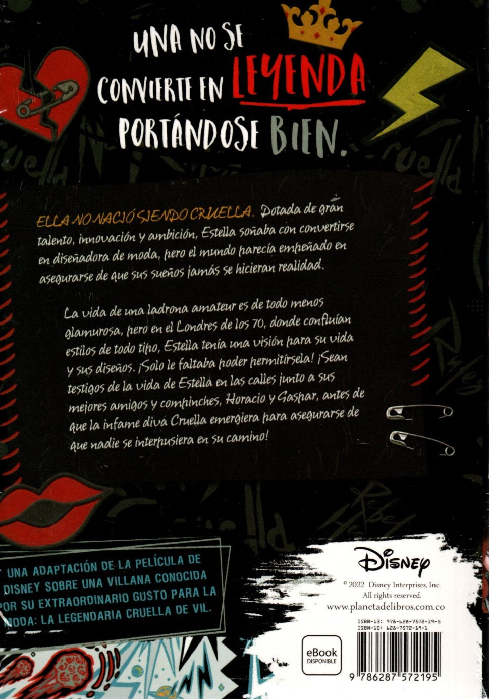 Libro Disney- Cruella Manga (Negro, blanco y rojo)