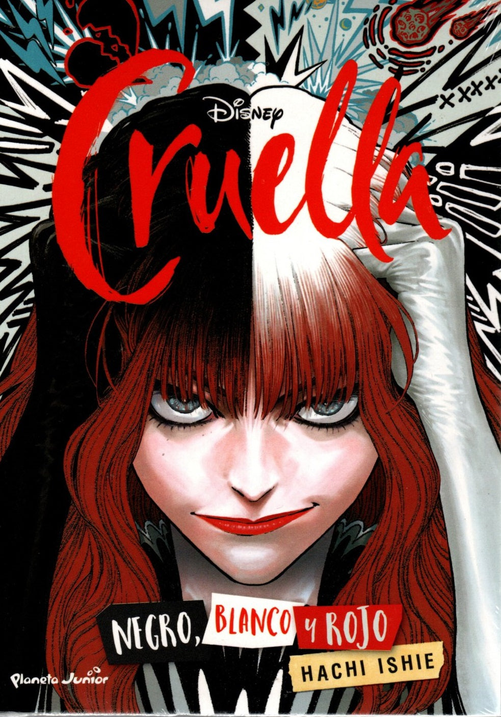 Libro Disney- Cruella Manga (Negro, blanco y rojo)