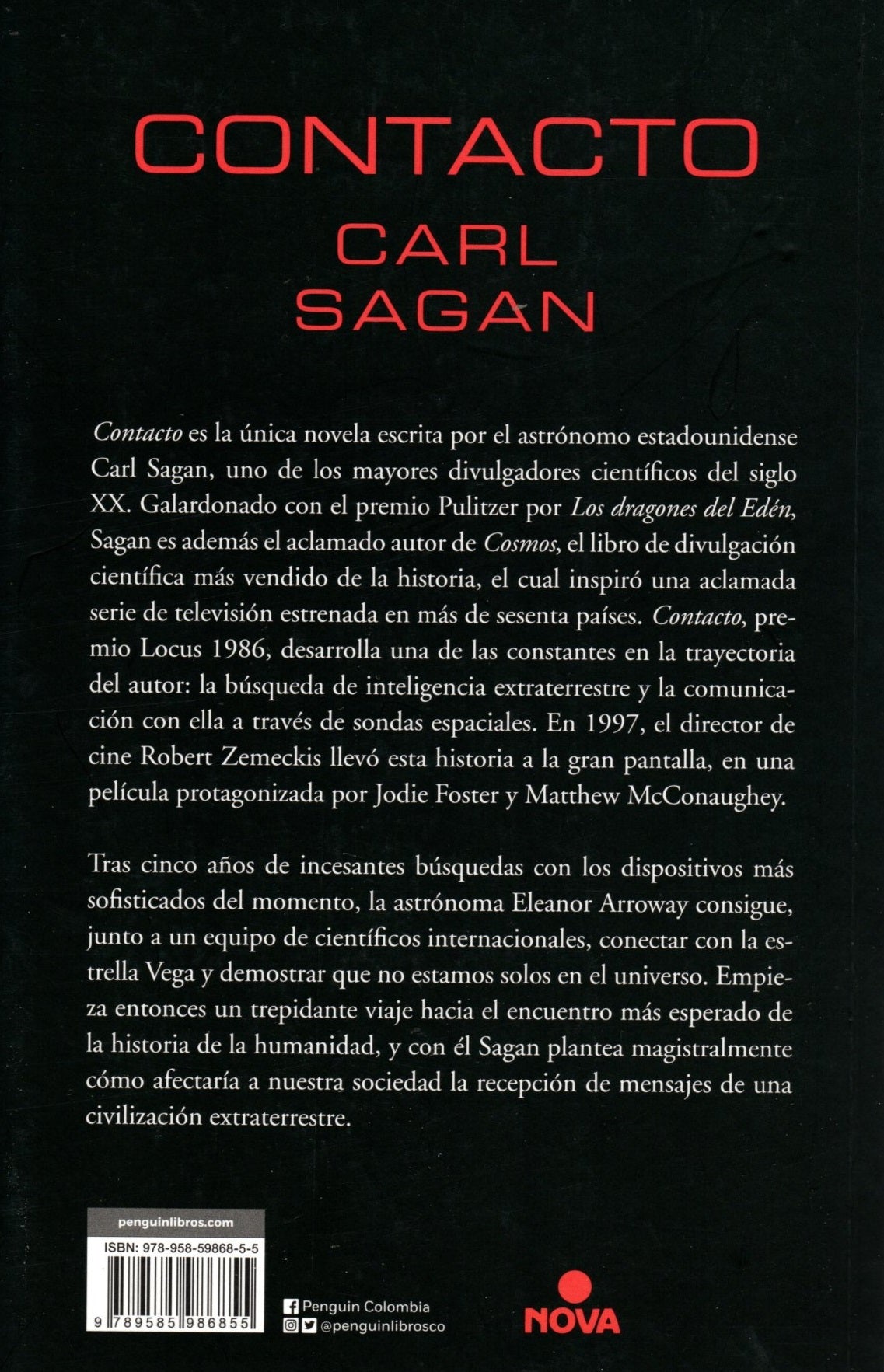 Libro Carl Sagan - Contacto