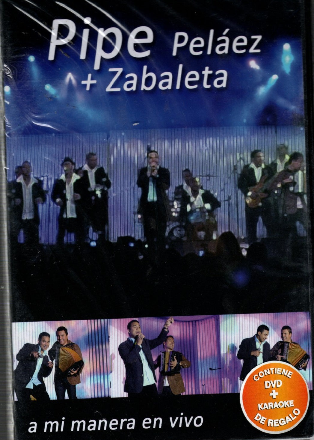 DVD + KAREOKE A mi manera en Vivo- Pipe Peláez + Zabaleta