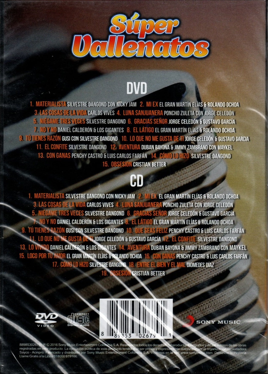 CD + DVD - Super Vallenatos