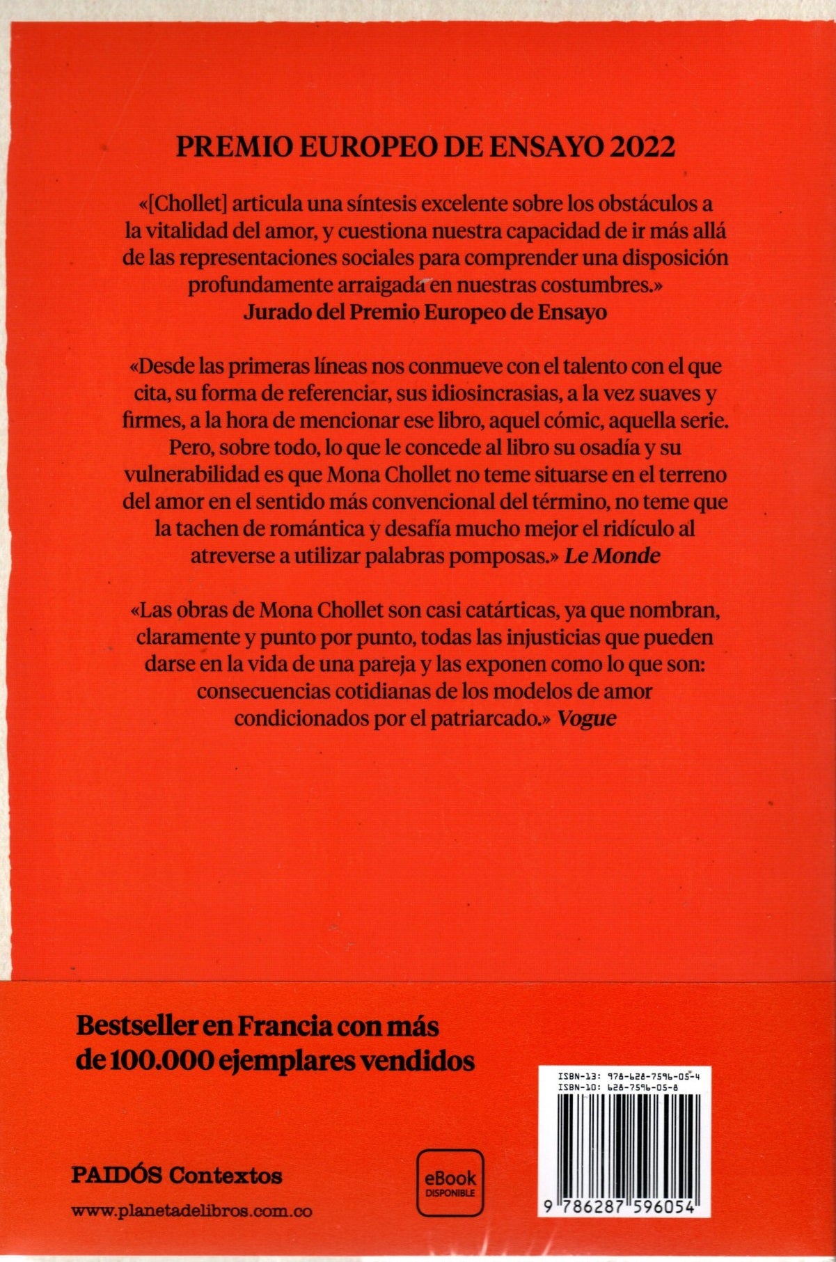 Libro Mona Chollet -  Reinventar El Amor