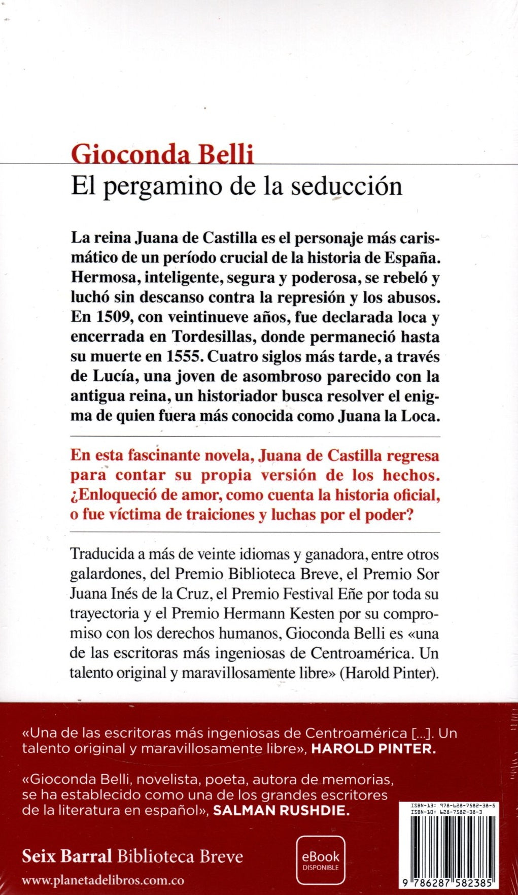 Libro Gioconda Belli - El Pergamino De La Seduccion.