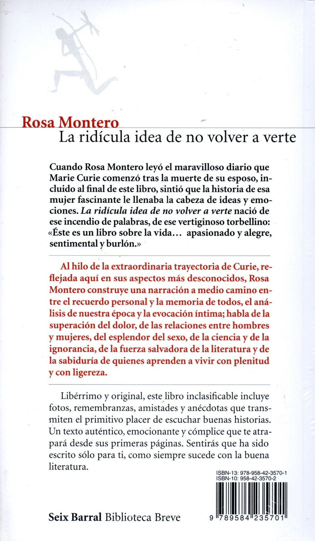 Libro Rosa Montero - La Ridícula Idea De No Volver A Verte