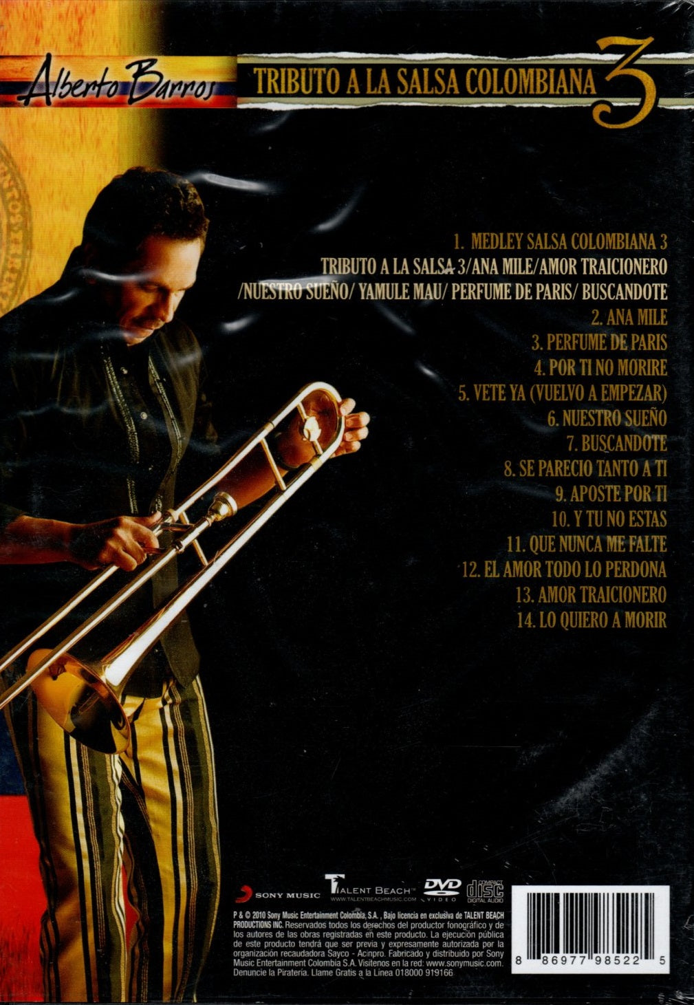 DVD+CD Tributo A La Salsa Colombiana 3 - Alberto Barros