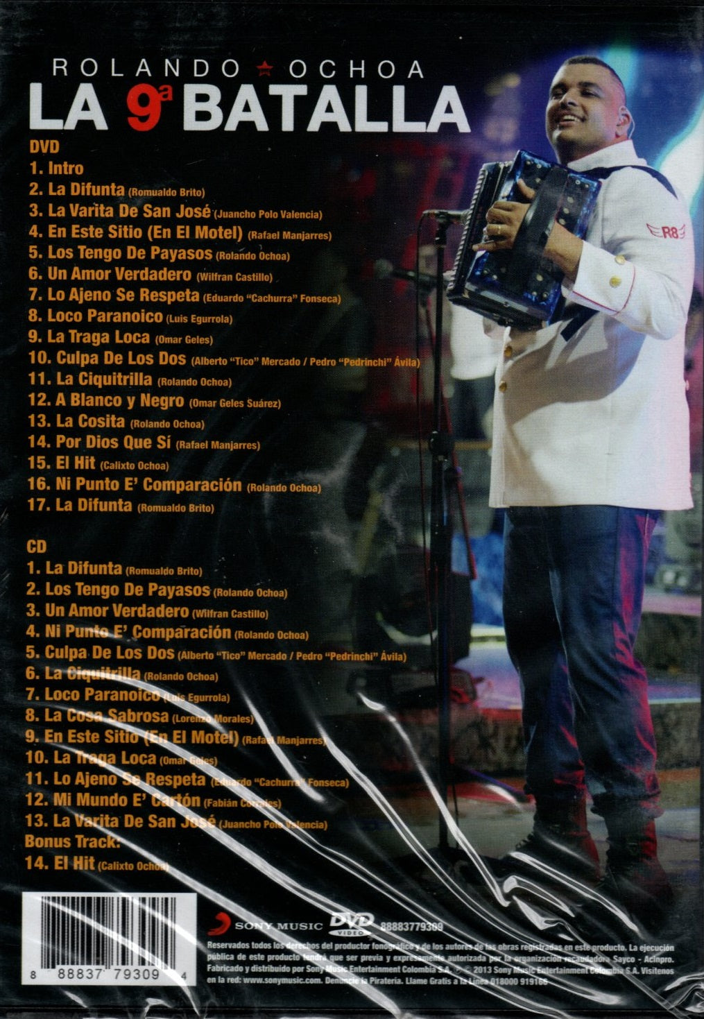 DVD+CD La 9a Batalla - Silvestre Dangond Y Rolando Ochoa