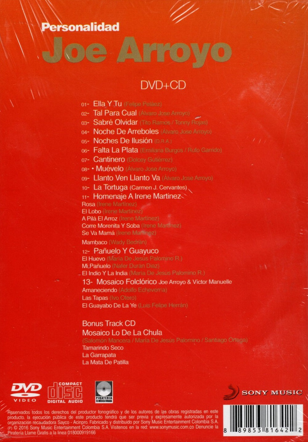 DVD+CD Personalidad - Joe Arroyo