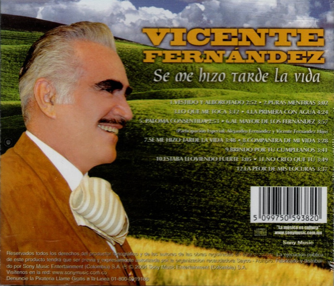 CD Vicente Fernández - Se Me Hizo Tarde La Vida