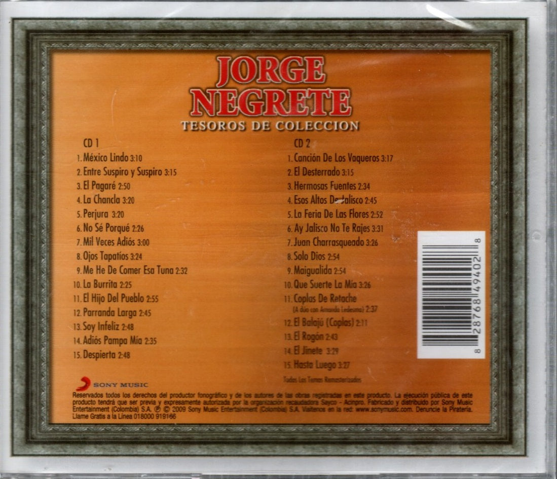 CDX2 Jorge Negrete - Tesoros De Colección