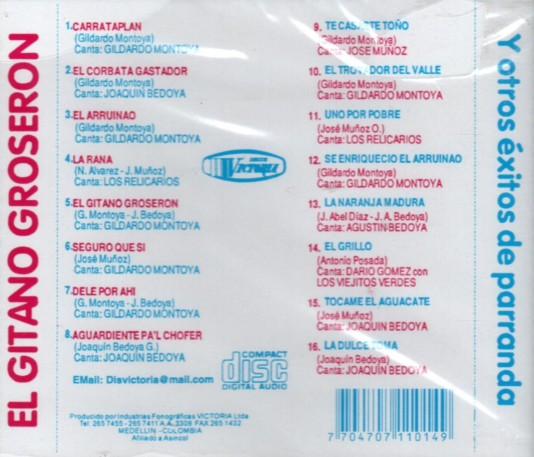 CD El Gitano - El Gitano Groseron Y Otros Éxitos De Parranda