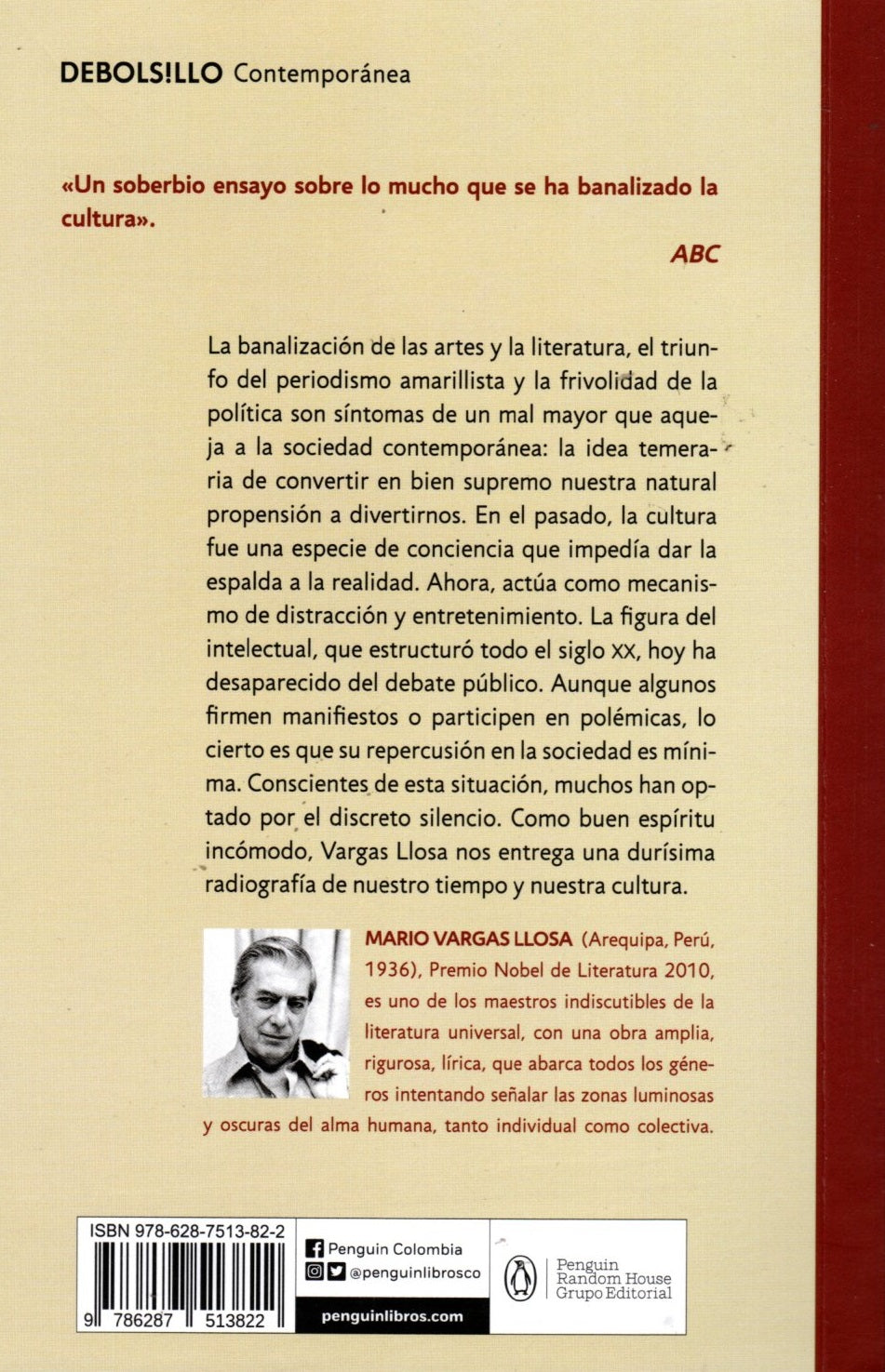 Libro Mario Vargas Llosa - La Civilización Del Espectáculo