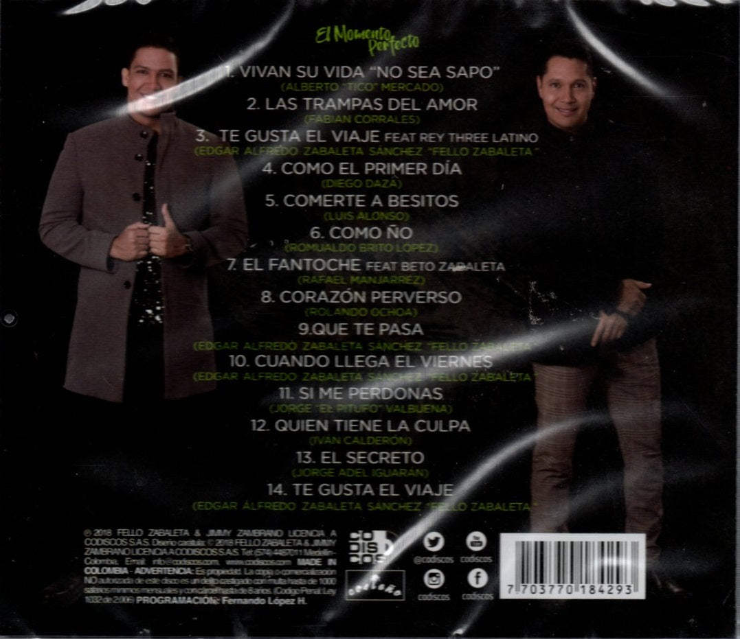 CD Fello Zabaleta Y Jimmy Zambrano - El Momento Perfecto