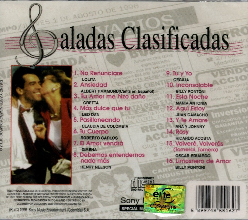 CD Baladas Clasificadas Vol.3